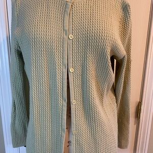 Doncaster Green Cardigan with Chunky Knit and Relaxed Fit
